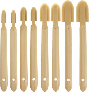 8 count Rubber Caulking Spatulas Tool,Rubber Caulk  Sealant Finishing Tool,Spreader Applicator Caulking Finishing Tool Rubber for Floors, Tiles, Walls, Bathrooms, Kitchens 4 Size