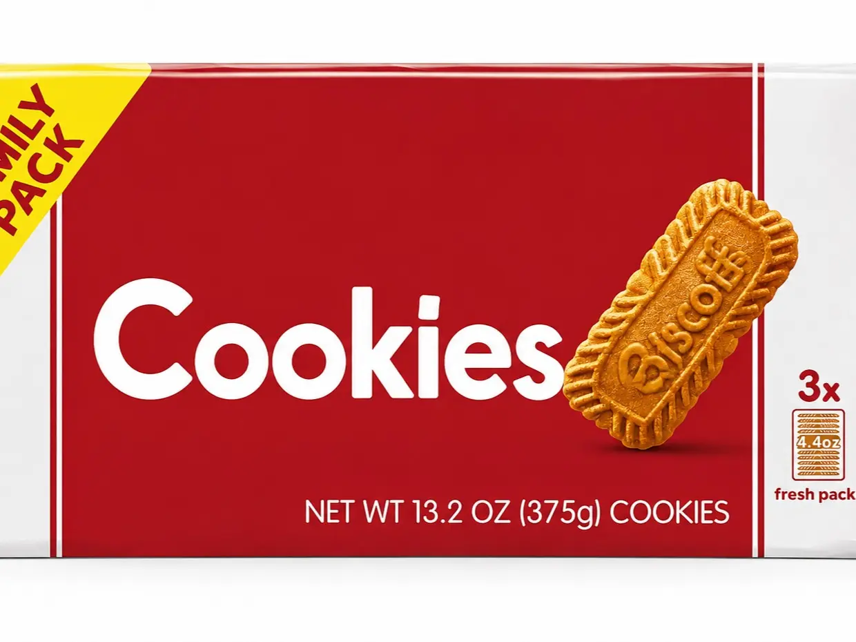 Caramelized Biscuit Cookies, 13.23 oz – Vegan Crunchy Snack, 3-Pack