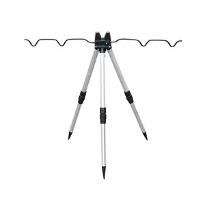FASPLORE Fishing Rod Tripod Stand Fishing Rod Holder Aluminum Alloy Telescopic Tripod for Fishing Poles（5 rods/56 cm/22 inches）