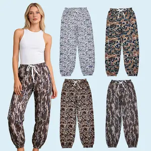 Adult women brown camouflage leggings pants