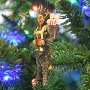 Scary Krampus Figure Christmas Ornament