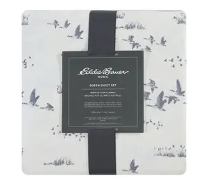 Eddie Bauer Geese Meadow Beige Cotton Twin Sheet Set