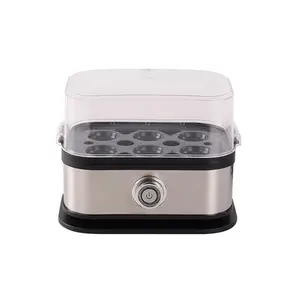 One-Touch Egg Cooker with Ptc Temperature Control, Transparent Lid, Detachable Steaming Tray, Fits 6 Eggs, Ideal for Kitchen Dorm Office RV