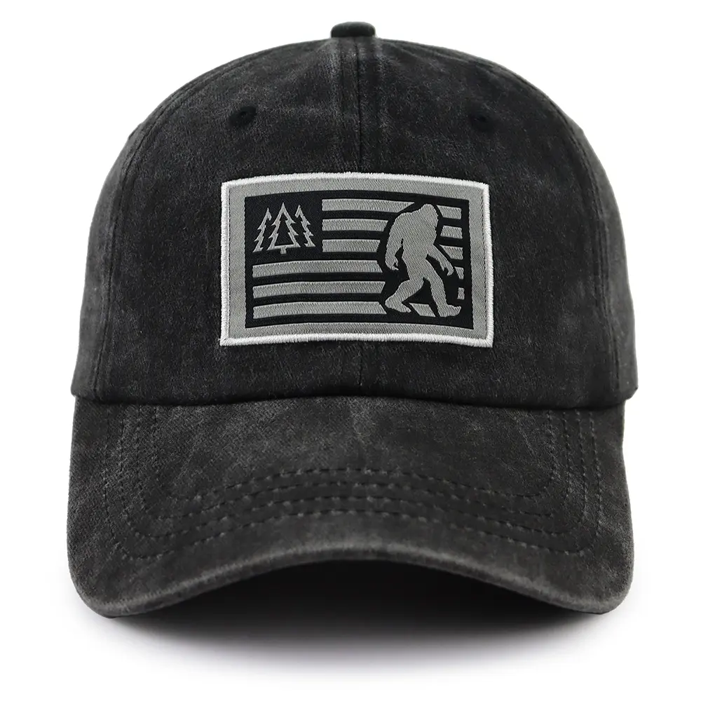 Vintage Embroidered Sasquatch Baseball Cap - Adjustable 21.65-23.62 Inches Funny Bigfoot Hat, Ideal Gift for Hunters (Deer Hunting) & Campers for Anniversary