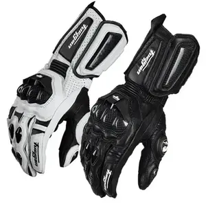Genuine Leather Men Luva Riding Moto Motorcycle Guantes Racing Equipment Waterproof Riding Touch Screen Motocross Winter Gloves Protector