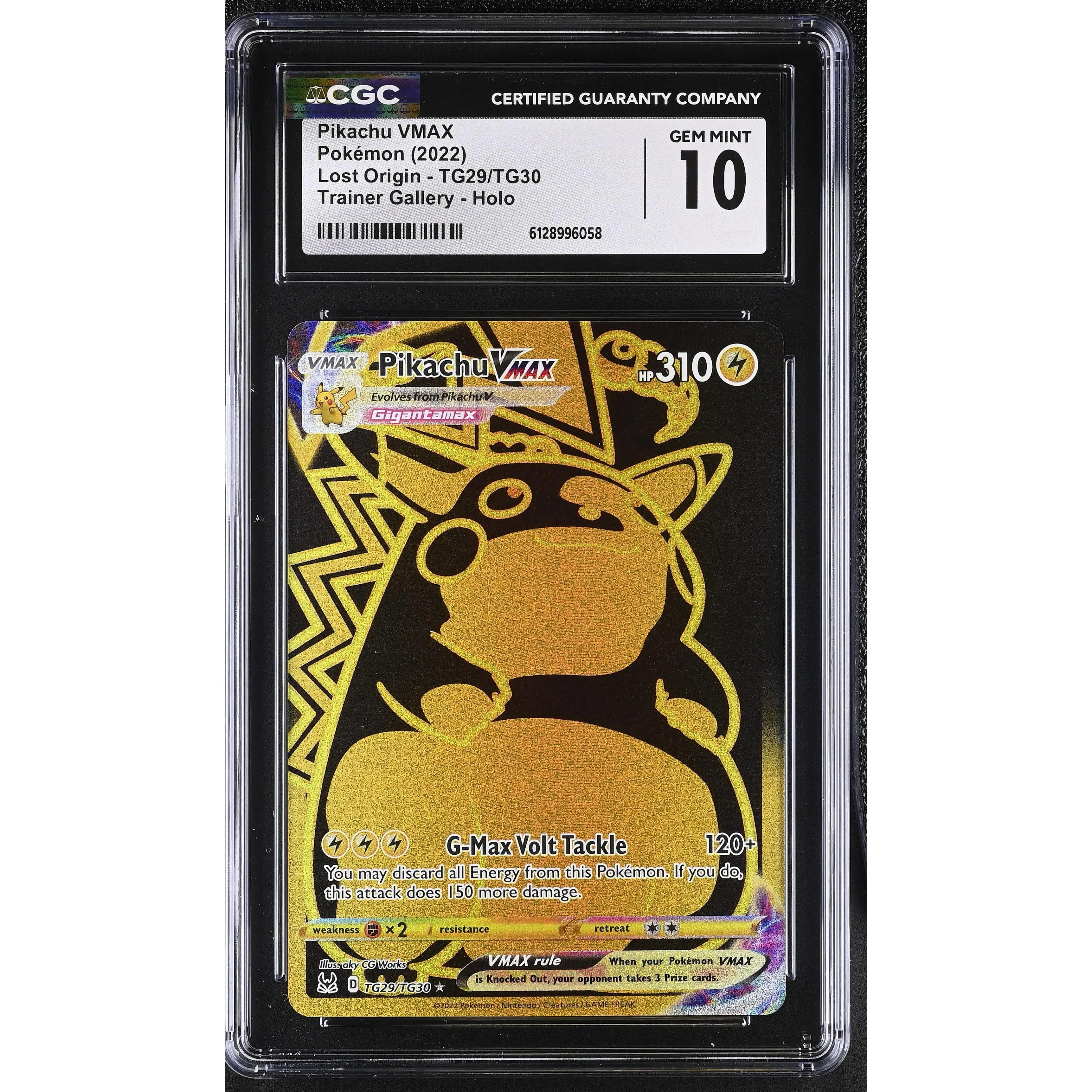 POKEMON TCG: LOST ORIGIN - PIKACHU VMAX - TG29/TG30 (TRAINER GALLERY - HOLO) (ENGLISH) (GRADED / CGC 10) (📌 CONDITION 9.5)