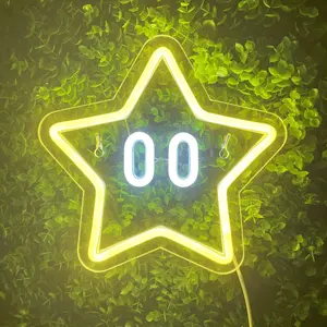 Star Shaped Neon Sign, Led Signs, 1 Count USB Powered Neon LED Light, Decorative Light for Home Bedroom & Living Room & Party, Gifts for Friends & Family