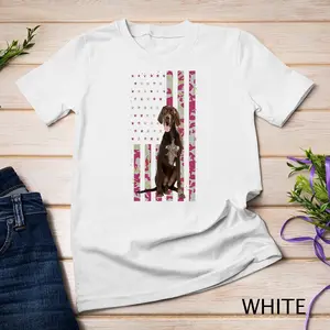 German Shorthaired Pointer Funny American Flag Camouflage Unisex T-shirt