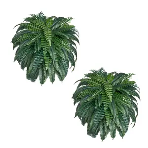 VEVOR Artificial Ferns,  Natural Spread Diameter 43-47 Inch, Large Hanging Artificial Boston Ferns, Fake Plant Wall Decor with 88 Branches, Faux Fern for Home Office and Outdoor (Flowerpot Unincluded)