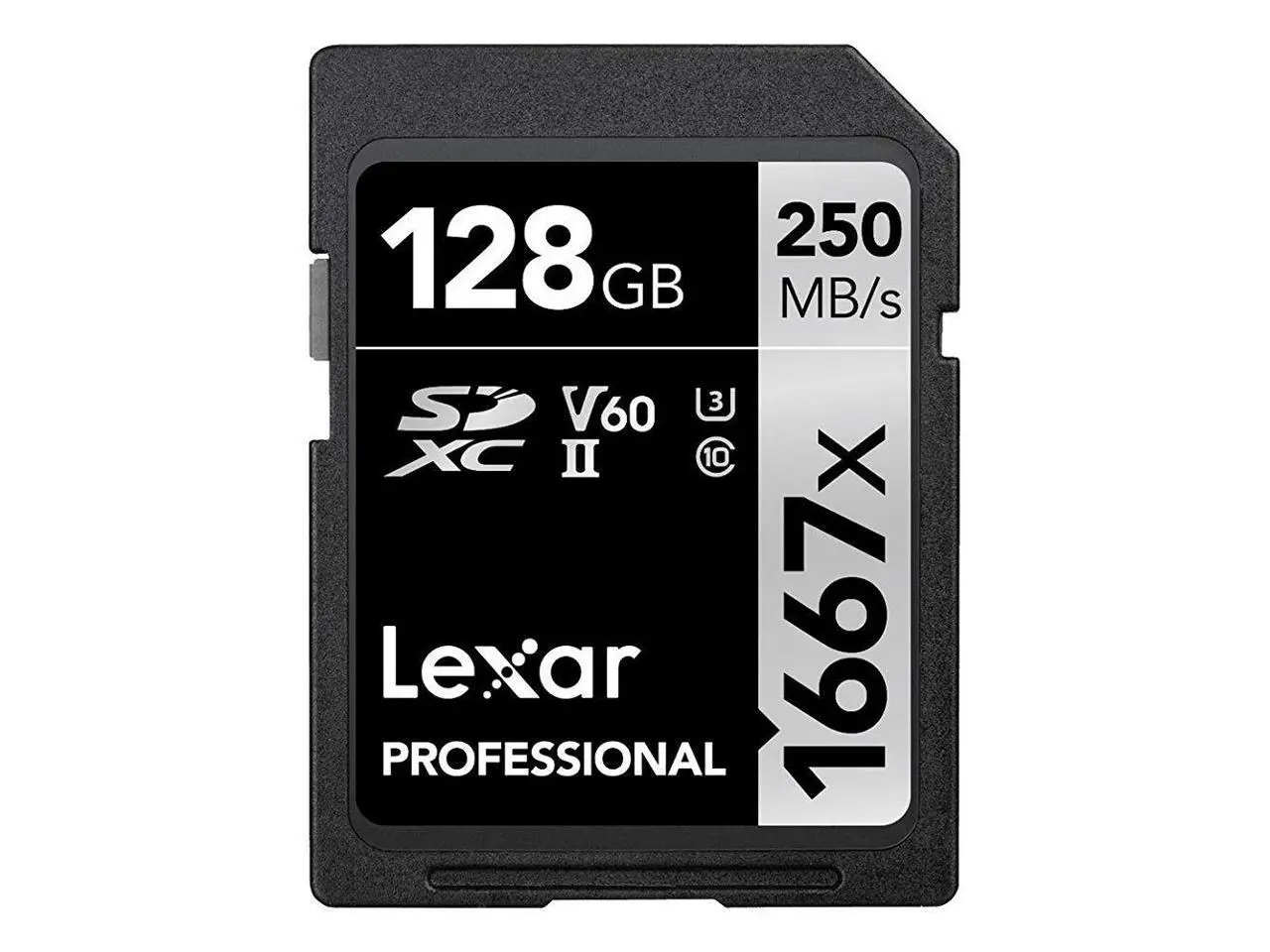 Lexar Professional 1667x 128GB SDXC UHS-II/U3 Memory Card #LSD128CBNA1667 Lexar Professional 1667x 128GB SDXC UHS-II/U3 Memory Card #LSD128CBNA1667