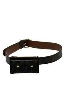 Pre-owned Louis Vuitton Canvas Belt Bags Ceinture Pochette Duo Monogram Belt Bag