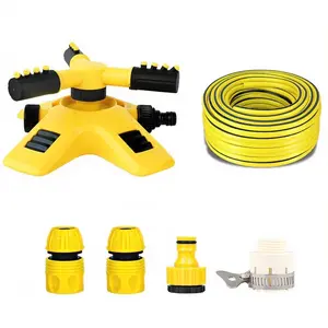 360° Automatic Rotating Water Sprinkler Nursery Irrigation Garden Flower Watering Hose Set PVC Pipe Kit Efficient Lawn Yard Plant Watering System Outdoor Gardening Tool
