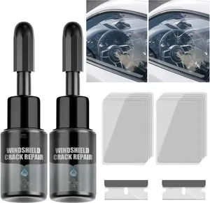 Windshield Crack Repair Kit for Car Windscreen - Fix Chips, Cracks, Bulls-Eye & Star-Shape Cack - 2 Set