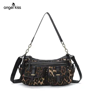 Angel Kiss Hobo Purses for Women Crossbody Shoulder Bag Ladies Multi Pocket Handbags with Adjustable Shoulder Strap