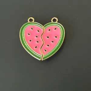 Watermelon Friendship Necklace Charms – Pink & Green Enamel Pendants. Quality Palestinian Jewelry & Accessories – Palestine Necklaces for Women & Men, Rings, Flag, Keffiyeh Kufiya, Watermelon Charms & Calligraphy Designs Gifts & Proud Supporters
