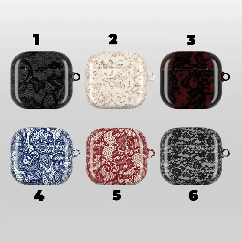 Lace Elegance AirPods Case - Sexy and Luxury Collection Cover for AirPods 1-4 and AirPods Pro Case, Shockproof Protective Sleeve for AirPods