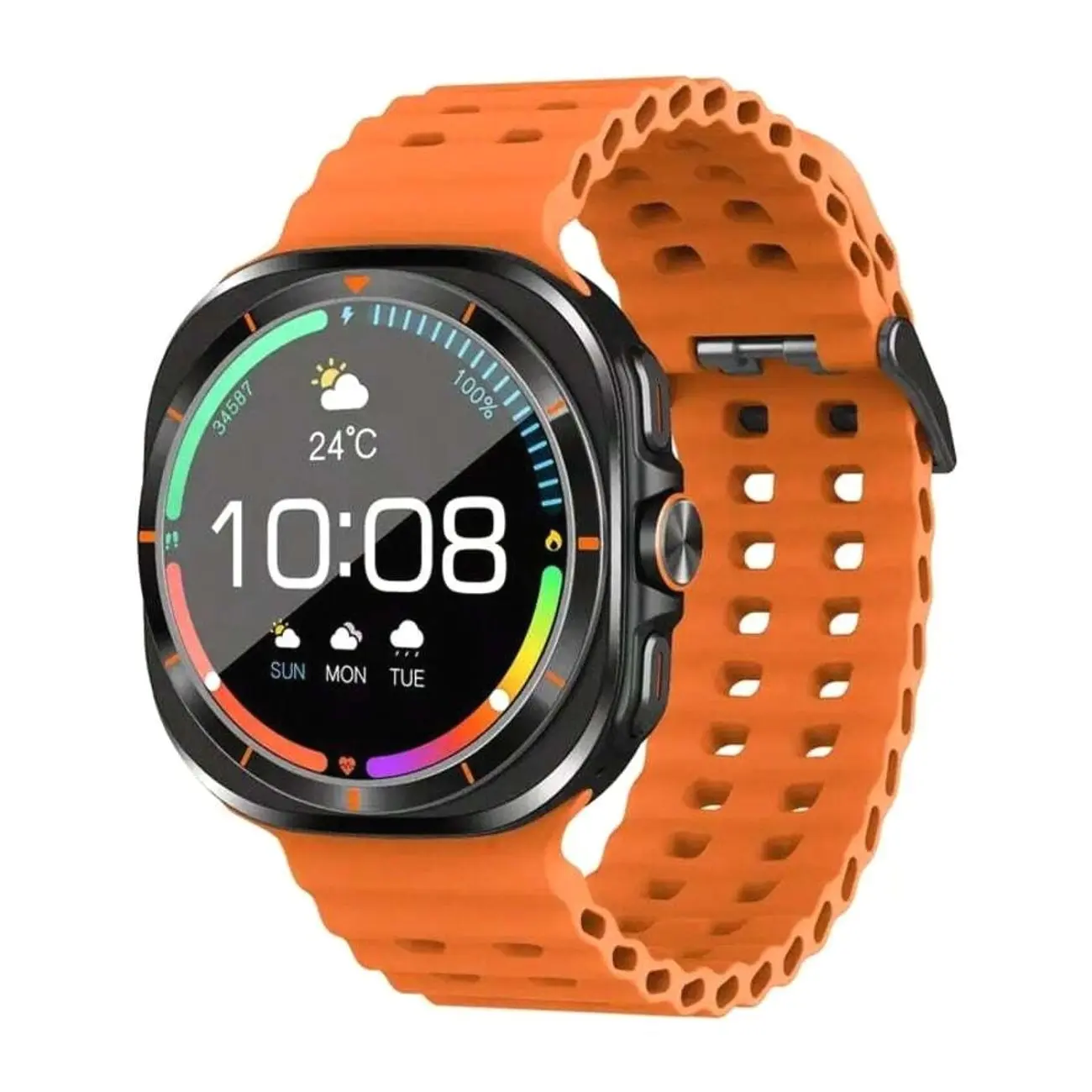 Unisex 1.43-Inch Smart Watch with Wireless Calling, 100+ Sports Modes, Pedometer and Activity Tracking for Android & iOS