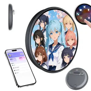 Electronic Badge with Display, Dynamic Touch Control, High Fidelity Stereo Sound, 500mah Battery, Wireless Image Video Transfer