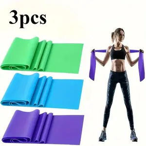 A Set of 3 Yoga Resistance Bands with of Resistance, Made of TPE Elastic Stretch Material, Suitable for Fitness, Yoga, Pilates, And Strength Training Exercises.