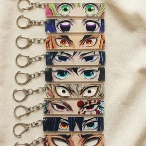Demon Slayer Hashira Eye Acrylic Keychain, Translucent Anime Bag Accessory