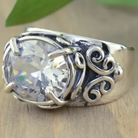 Vintage Totem Design Ring, Vintage Embossed Ring, Round Cut Rings, Statement Ring, Fashion Accessories for Women & Girls, Trendy All-match & Exquisite Jewelry for Birthday Gift, Beautiful Rings