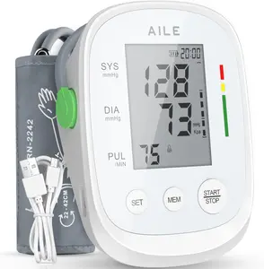 Blood Pressure Monitor, AILE Blood Pressure Machine Upper Arm Large Cuff(8.7"-16.5"), High Automatic Blood Pressure Monitors Cuff for Home Use, (BP) Manual Arm Blood Pressure Monitors, 2 * 99 Memory Healthcare Kit