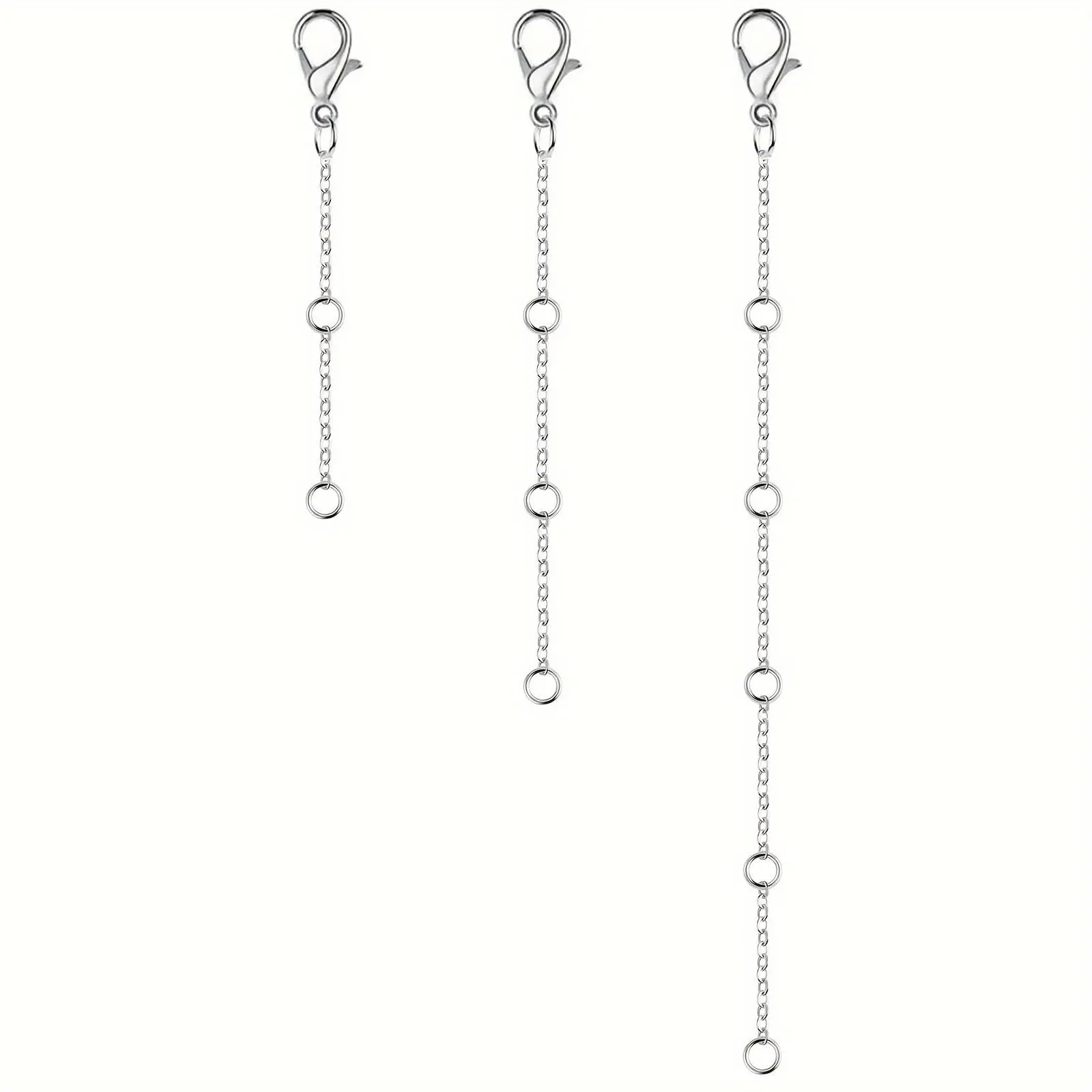 Necklace extension chain, bracelet ankle chain extension chain, jewelry-making use extension chain, Diy Jewelry Accessories Adjustable Chain, Stainless Steel Chain, Solid Chain