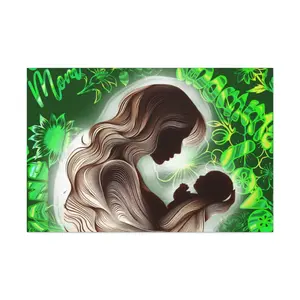 A Mothers Love Abstract digital art on canvas, Mothers Day gift, First time mom, Family, Nurturing, Wall hanging, Love, heartwarming, unique