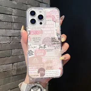 Magnetic Soft Case for iPhone11/12/13/14/15/16/17/promax, Faith Collage Pastel MagSafe Compatible,Aesthetic Pattern Design Lightweight,AntiScratch,and Trendy