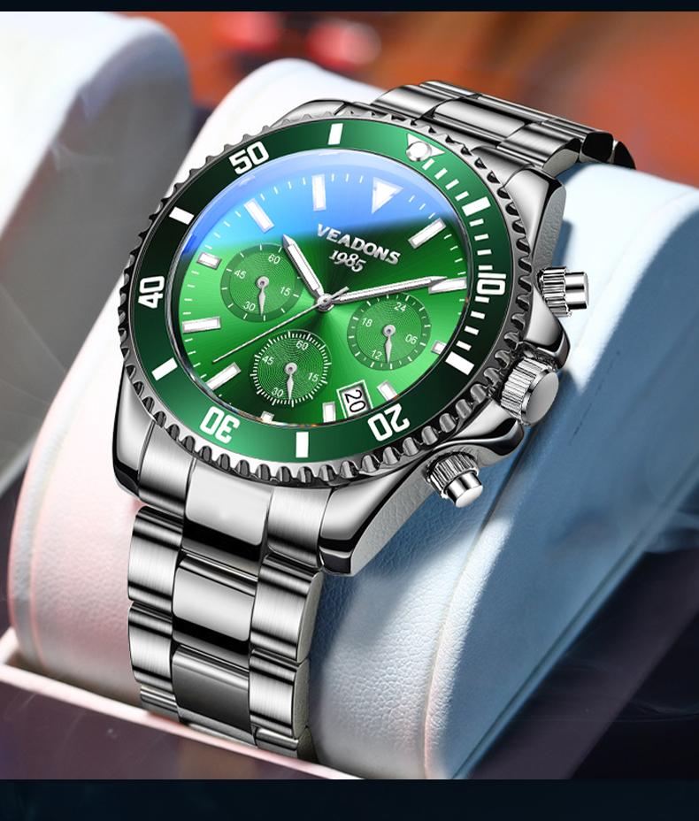 【SpringStatements】Men's  Luxury Dress Watch Business Fashion VALENTINE'S DAY GIFT  Quartz Watch Multifunctional wristwatch Chronograph QuartzMovement Luminous Date WaterResistant Boss Wristwatch for Party DailyWear Birthday Gift with Box