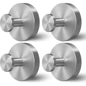Shower Hooks for Inside Shower Suction Cup Hooks for Glass Window Removable Towel Hooks for Bathrooms 4 Packs(Silver)
