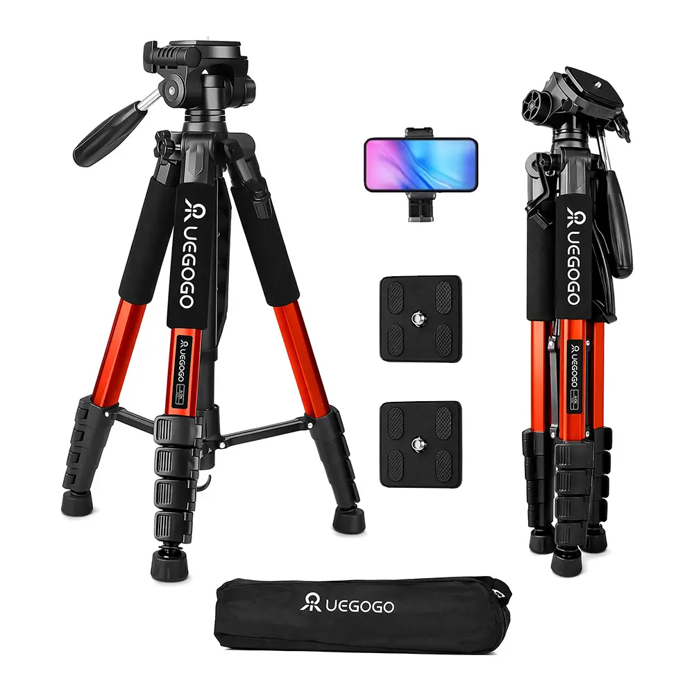 74inch Camera Tripod for iPhone, Heavy Duty Aluminum Tripod with 360° Panoramic Ball Head,Compatible with Canon/Nikon/Sony DSLRs#SummerWins#BackToSchoolDeal