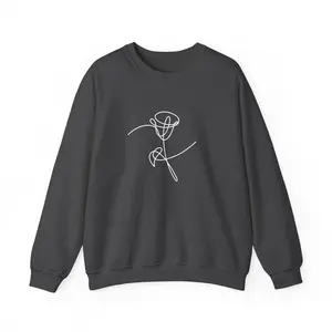 BTS Love Yourself Crewneck Sweatshirt - Kpop Merch, Fan Gift, Cotton Classic Fabric, Long Sleeve,  Casual Style Collar, Pullover, Tops