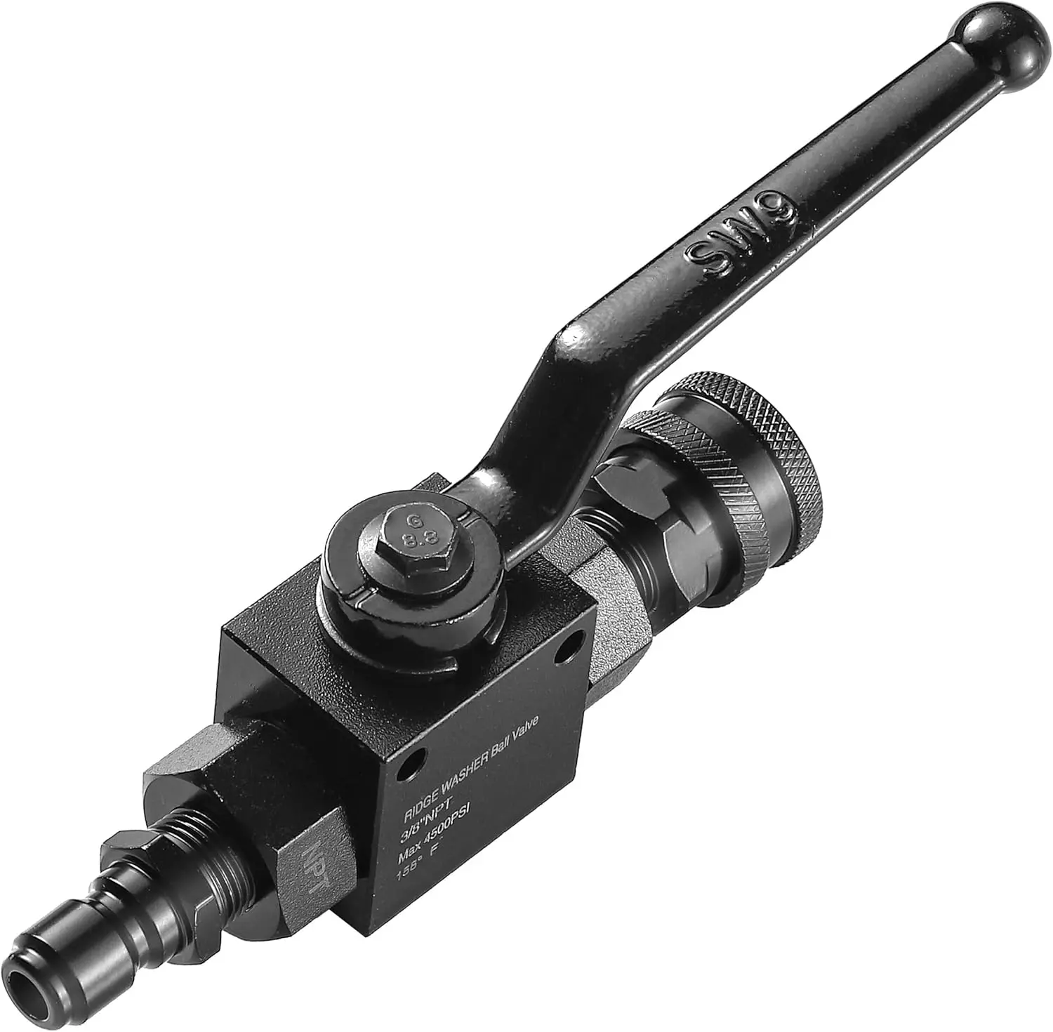 RIDGE WASHER High Pressure Ball Valve, Pressure Washer Shut Off Valve for Power Washer Hose, 3/8’’ Quick Disconnect, 4500 PSI, DealsForYouDays