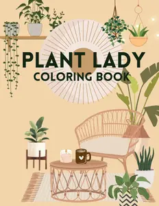 Plant Mom A Plant Lady's Coloring Book for Plant Lovers Coloring Book for Adults and Teens Hanging Plants Potted Plants Coloring Pages, Paperback