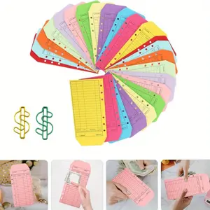 24Pcs Portable Account Book Envelopes Set with 2 Paper Clips, Cash Envelopes Designed for Budgeting, Savings Tracking, Envelopes, And Budget Binde