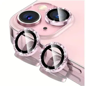 Shiny Diamond Camera Lens Protector Film for iPhone 17/16/15/14/13 Pro Max Durable Protective Cover Easy Installation Versatile Compatibility