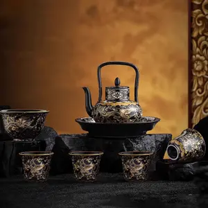 Nancy Ancient-Style Gilded Lift-Beam Ceramic Tea Set