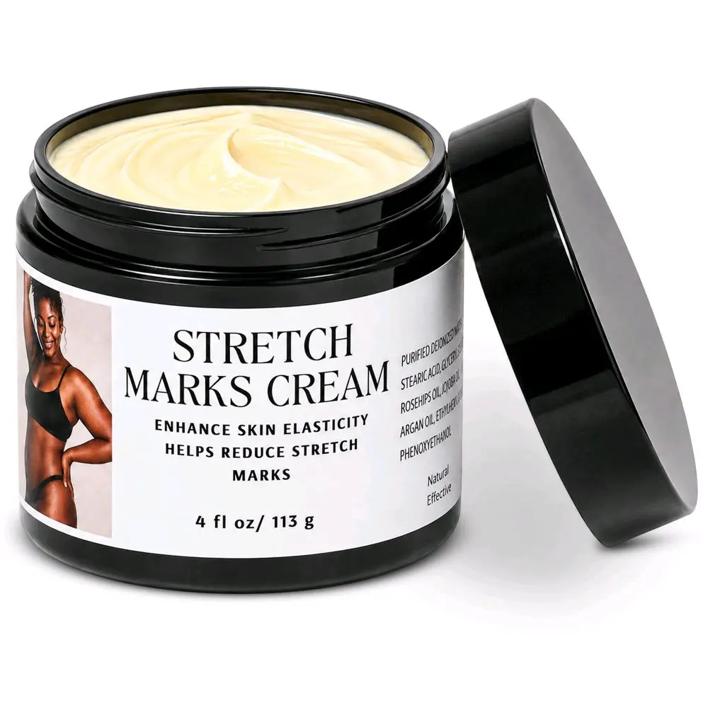 Stretch Mark Cream - 4 oz Maternity Natural Blend Body Care, Hydrating Nourishing Dry Skin Solution for Pregnancy Stomach & Hip, Face & Body Use, All Skin Types Daily Beauty Supply