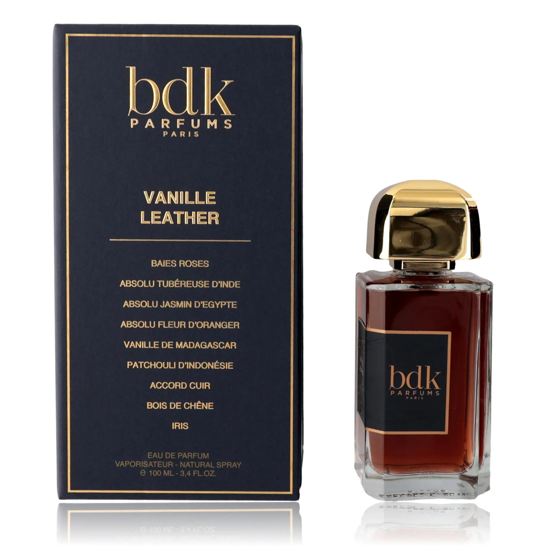 BDK Parfums Vanille Leather Unisex EDP Spray - 3.4 oz, Vanilla Scents, Relaxing/Smooth/Violet Floral Unisex Fragrance, Base Notes: Vanilla, Leather, Orris, Benzoin, Oak, Patchouli