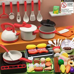 Kitchen Toy Set 73 Pieces, Simulation Kitchen Utensils, Pretend Play, Cooking Toys, Fun Kitchen Accessories, Requires 3 Aa Batteries