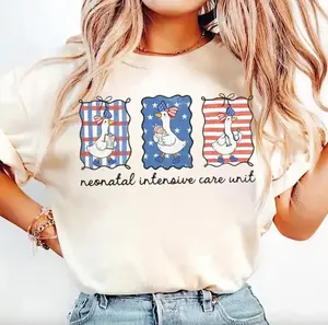 4th of July NICU Nurse T-Shirt, Patriotic Neonatal ICU RN Tee, Red White Blue Nurse Gift, Nicu Fourth of July Shirt, Nurse Shirt, Nurse Gift For Her