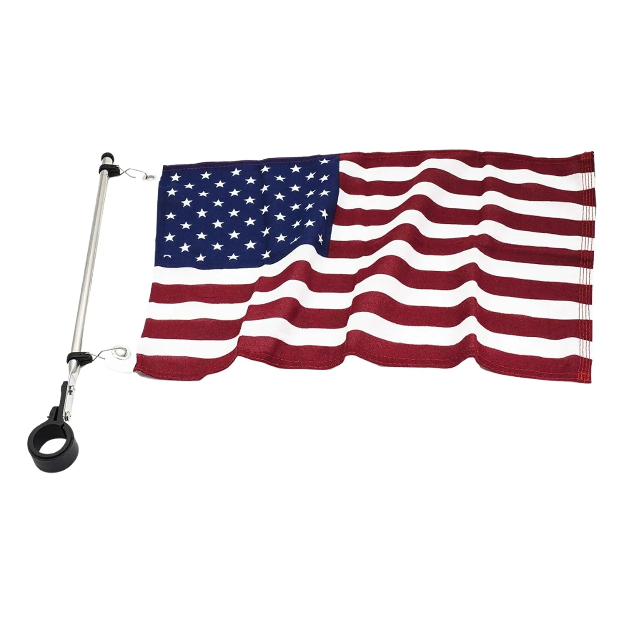 Marine City Stainless Steel Rail Mount Flag Staff Pole – Adjustable Rail Clamp
