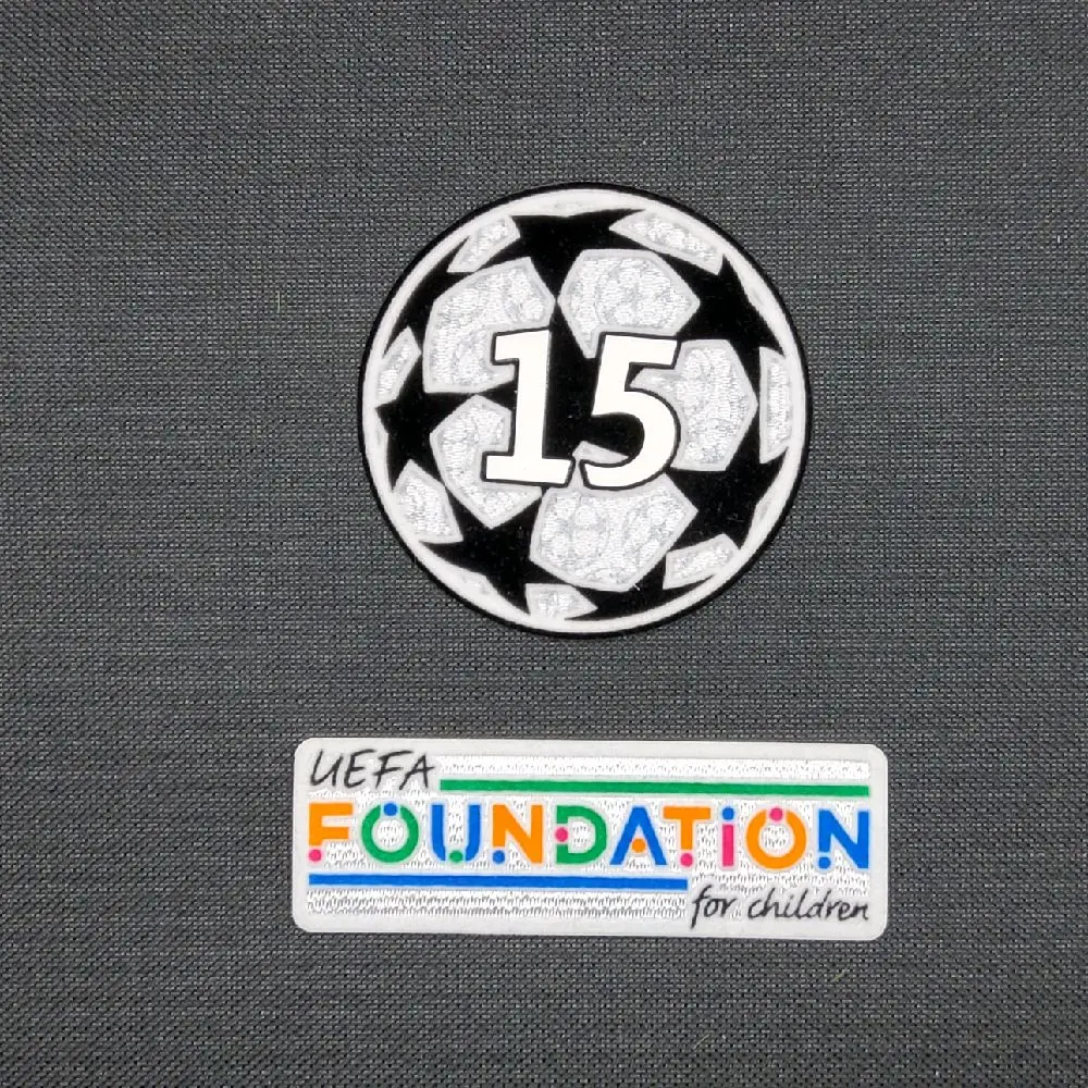 Madrid Uefa Foundation Champions League Iron-On Sleeve Patch Set 26/27