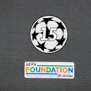 Madrid Uefa Foundation Champions League Iron-On Sleeve Patch Set 26/27