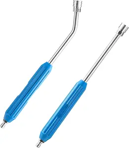 JOEJET Pressure Washer Extension Wand 17 Inch, Stainless Steel Power Washer Wand with Molded Grip, 30 Degree Curved Pressure Washer Wand for Gutter and Undercarriage, 1/4" Quick Connect, 2 Pack