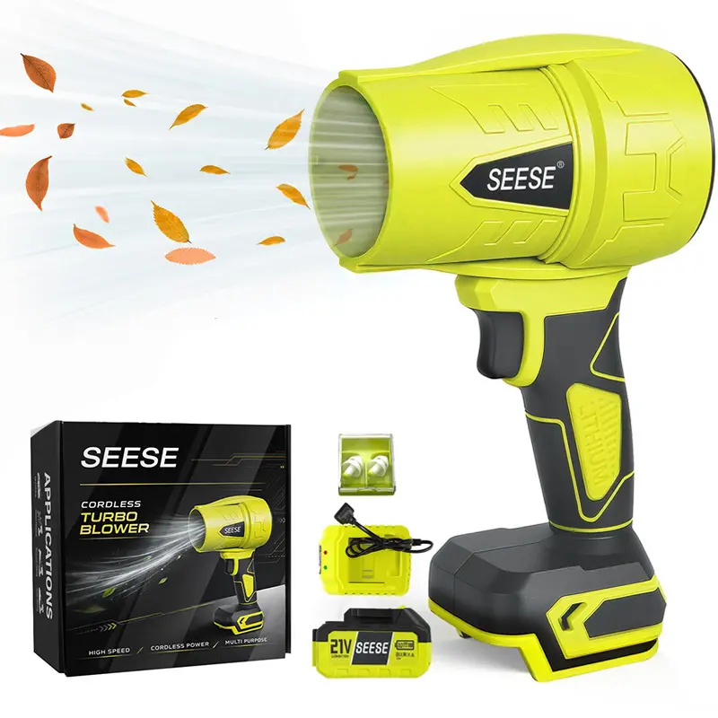 SEESE Turbo Jet Blower,Leaf Blower, Violent Turbo Fan, Pure Copper Motor,Car Drying After Wash, Handheld Snow Blower,Cordless Turbo Power Air Duster,Home Improve,Garden Mainte Holiday gifts