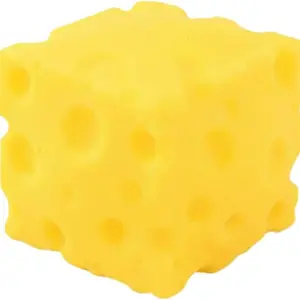 Cheese Stress Ball Toy, Safe Non-Toxic Soft Butter Texture, Realistic Cheese Shape, Fake Cheese Eyes, Suitable for Adults