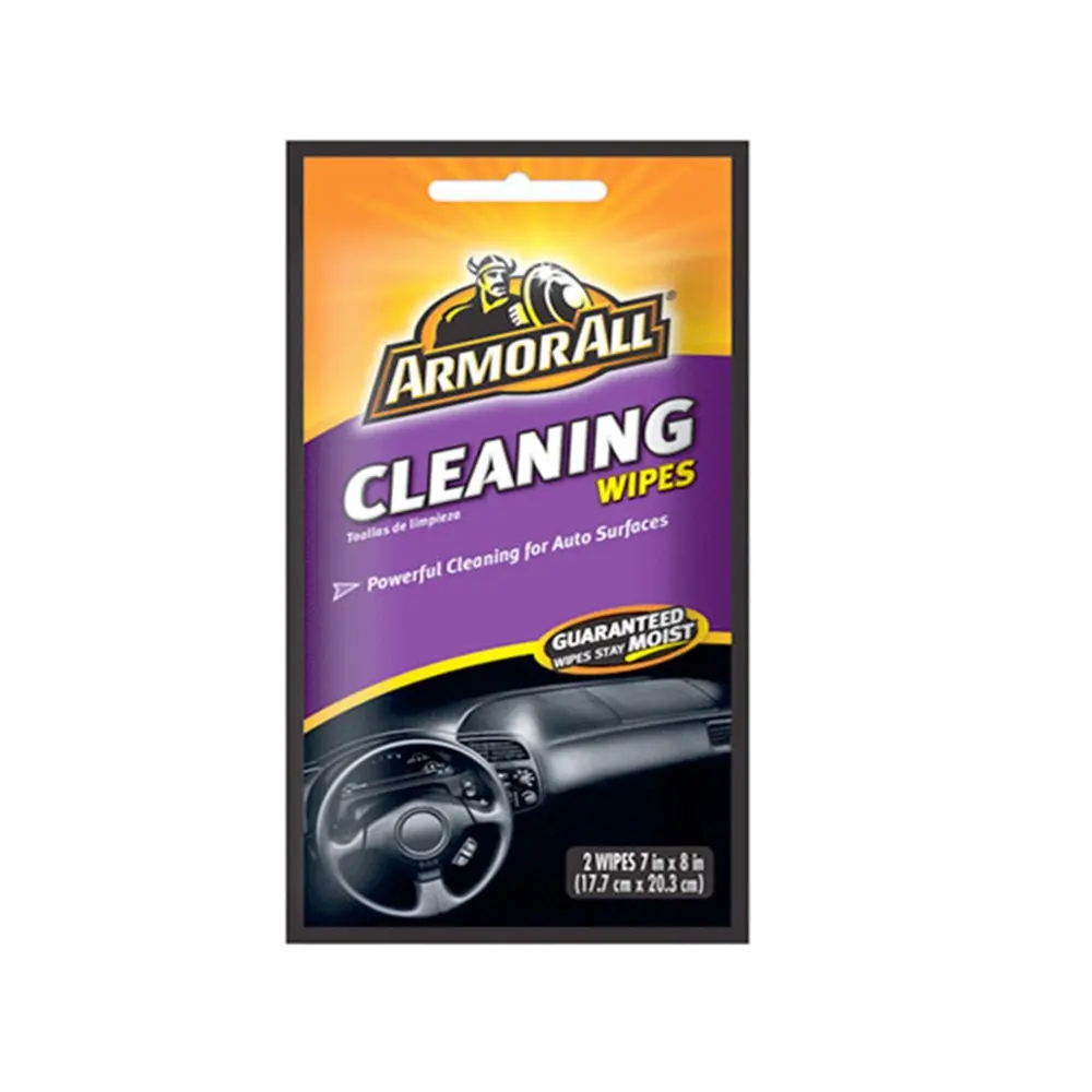 Armor All Automotive Cleaning Wipes Removes Ground-in Dirt Dust & Grime Lint-free 2 Disposable Wipes