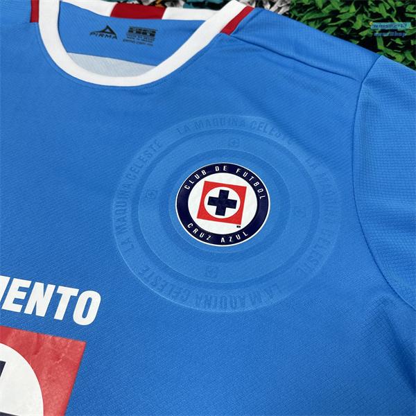 2425 Mexico CRUZ AZUL Home long sleeves Top Retro Soccer Jerseys Quick Dry Fans Version LIGA MX